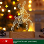 Four Flaire Christmas Night Lamp – 3D Acrylic LED Decorative Light Gift