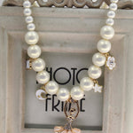 Four Flaire Korean Jewelry Neckless – Elegant Pearl Necklace for Girls