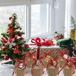 Four Flaire Christmas Gift Box Set – 24pcs Candy Treat Boxes with Ribbon & Cards