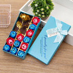 Flower Gift Box with 12 Soap Roses & Gold Leaf Rose – Elegant Gift | Four Flaire