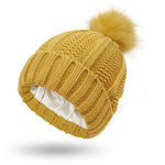 Four Flaire Ladies Golf Beanie – Satin Lined Winter Pom Pom Hat