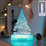Four Flaire Christmas Night Lamp – 3D Acrylic LED Decorative Light Gift